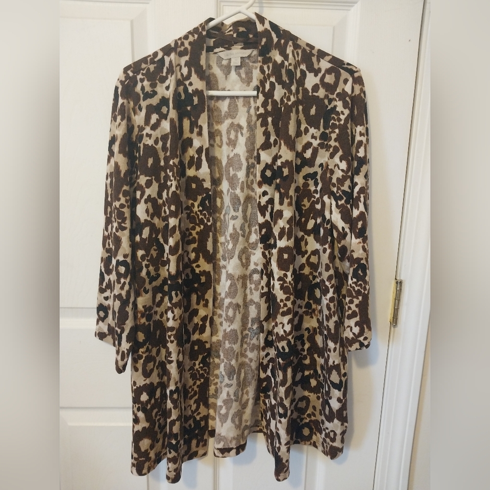 Laura Ashley Leopard Print Cocoon Sweater